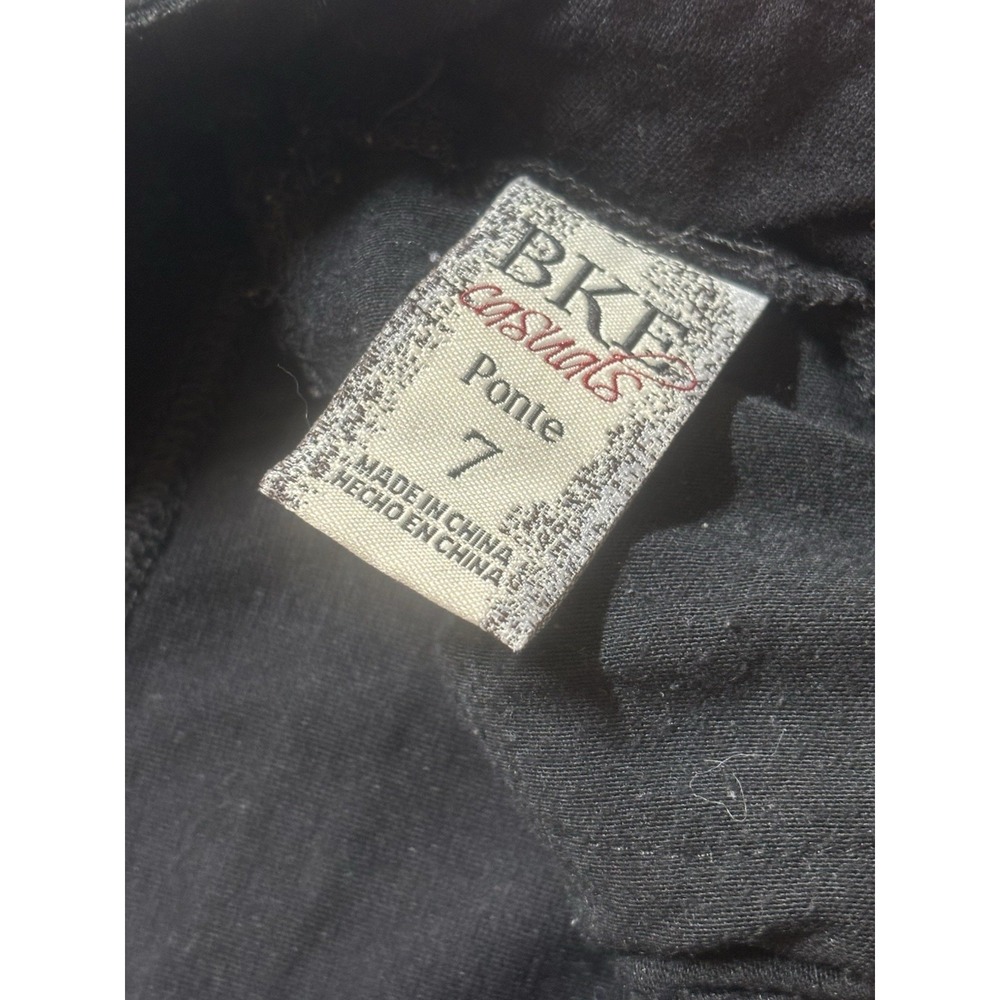 BKE Buckle Pants Women's Casuals Ponte Black Size 7 Slim - Picture 4 of 9